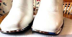 DAMEN HALBSTIEFEL WEISS NEU - HIGH HEELS -- - Größe 6 [39] - Bild 1 von 7