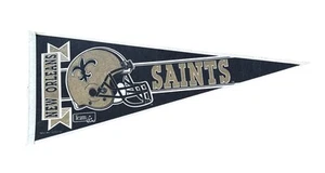 Vintage 1990s Felt NFL Football Sports Pennant New Orleans Saints Full Size - Picture 1 of 7