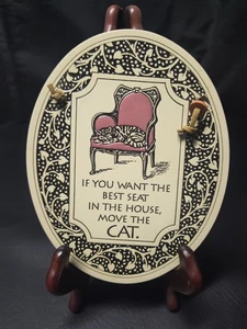 Sehr guter Zustand Spooner Creek Katze Wandbehang bester Sitz im Haus von Michael Macone "93 - Bild 1 von 8