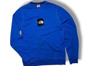 Sudadera The North Face Azul Pequeña Logo Cuello Redondo Pullover 100% Algodón S Cálida - Imagen 1 de 15
