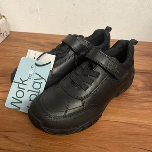 Term Kids Maxx Leather Strap School Shoe Boys - Black - SIZE 12 Kids NEW - Picture 1 of 3