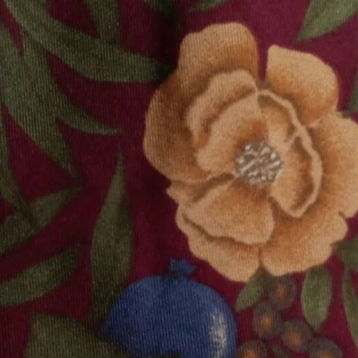 Corbata de seda ARMANI floral verde borgoña Foto 1 de 4