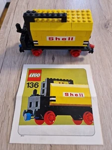 Lego 136 Vagone Carburante Shell Tanker Wagon 1975 Vintage - Bild 1 von 2