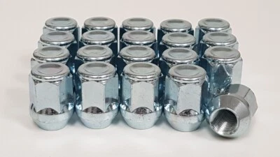 Fits CHRYSLER 300C ALLOY WHEEL OEM STYLE NUTS STUD 2015> M14 X 1.5 21MM SILVER - Image 1 of 4