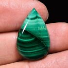 Natural Malachite Pear Shape Cabochon Loose Gemstone For Making Jewelry 16.5 Ct