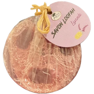 Lavender & Argan Loofah Soap- Made in Morocco - 100g - Picture 1 of 4