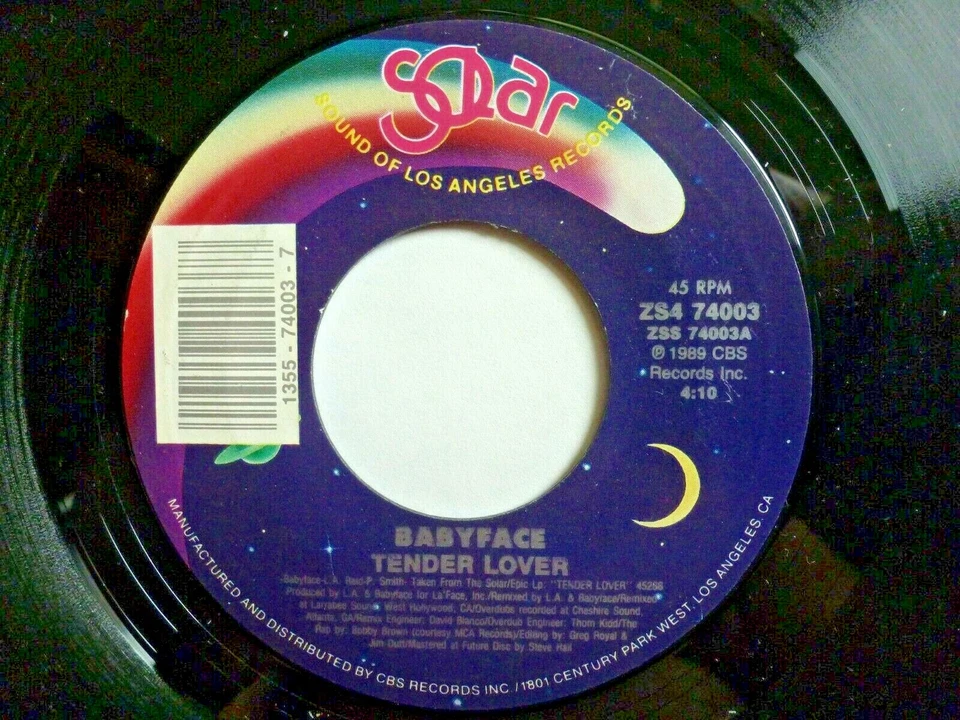 BABYFACE 45 RPM 7" VINYL - Tender Lover Foto 1 de 1