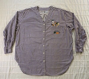 Vintage ACME Kleidung Co Gingham Shirt Damen Einheitsgröße Sylvester Tweety Looney Melodie - Bild 1 von 7