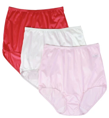 Shadowline Mujer Ropa Interior Rosa Marfil Rojo Nylon Cintura Alta Calzoncillos Bragas 17032 Foto 1 de 4