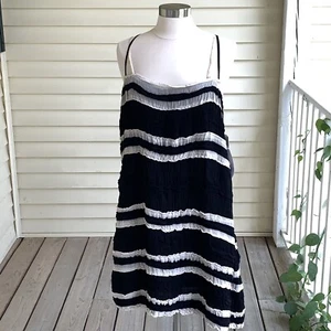 NWT Anthropologie Yoana Baraschi Ruffle Dress XS Black & Ivory Fairygrunge *Read - Picture 1 of 14