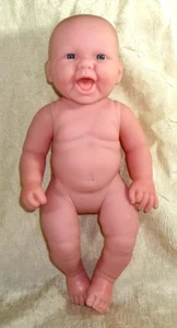 Berenguer Baby Doll Nude Infant Realistic Lifelike Blue Eyes Smiling Open Mouth - Picture 1 of 10