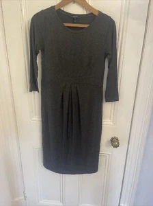 ISABELLA OLIVER MATERNITY GREY MARL JERSEY DRAPE FRONT MIDI DRESS SIZE 4 UK 14 - Picture 1 of 4