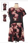 ADRIANNA PAPELL Floral Fit and Flare  Size 18 W Plus Size Coctail Dress