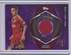 2014 Topps MLS Relics Purple #KITLG Luis Gil 21/49 Jersey Number - Flat S/H - Picture 1 of 2