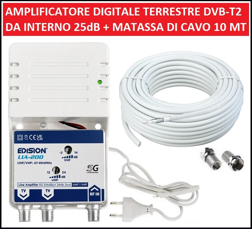 Amplificatore diprogress per uso interno autoalimentato 1IN/2OUT
