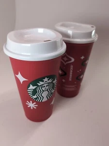 Juego de 2, Starbucks Holiday Edición 25 Años Taza Roja Navidad 16oz Taza Caliente - Imagen 1 de 3