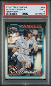 2024 Topps Chrome Jasson Dominguez Refractor PSA 9 Mint Rookie RC #89 - Bild 1 von 2