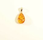 Natural Baltic Amber Cognac Drop Pendant With Silver Clasp 1,2 Grams 4819