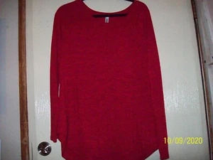 Women's Pullover Blouse Leo Rosi Red Heather Sz. XL LS - Picture 1 of 4
