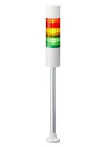 LR6-302PJBW-RYG, PATLITE, 60 mm 3 livelli, Ul Ce Ip65 Dc 24 V, attacco palo/cavo - Foto 1 di 2