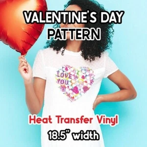 Valentine's Day / Hearts Patterned HTV 18.5" ROLL **FREE SHIPPING** - Picture 1 of 44
