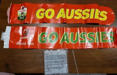 VODAFONE Ashes Series Надувной "Go Aussies" Надувной Стрела Палочка Новый Никогда Не Использовался - Изображение 1 из 4