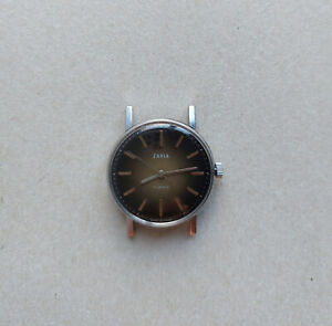 Vintage ZARIA ZARJA ZSRR Radziecki męski zegarek na rękę 1980'S 17 klejnotów kal. 2009.1A