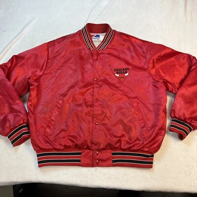 Vintage Swingster Chicago Bulls Satin Jacket USA Made Men’s XL NBA Starter Style - Image 1 of 4