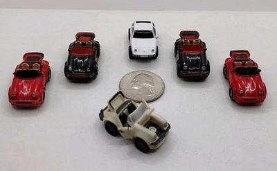 Galoob винтажные микро машины Porsche лот из 6 - Deluxe модель включена  - Изображение 1 из 4
