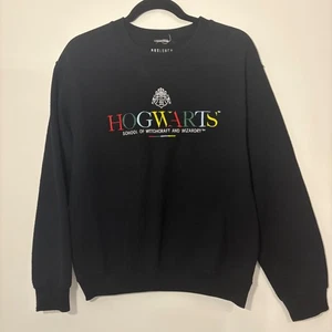 BoxLunch Harry Potter Hogwarts Sweatshirt Crew Neck Pullover Black XS - Picture 1 of 6