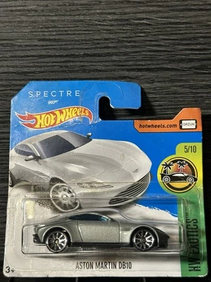 HOT WHEELS ASTON MARTIN 007 DB10 SILVER SPECTRE SHORT CARD EXOTICS RARE 96/365 - Image 1 of 3