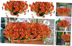 Artificial Plants Flowers for Outdoors, UV Resistant Realistic Fake Flowers, - Picture 1 of 8