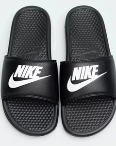 NIKE BENASSI JDI SLIDE HOMBRE TALLA 15 NEGRO BLANCO 343880 090 - Imagen 1 de 5
