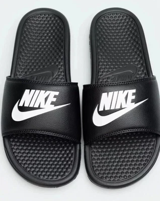 NIKE BENASSI JDI SLIDE MEN SIZE 14 BLACK  WHITE  343880 090 - Image 1 of 4