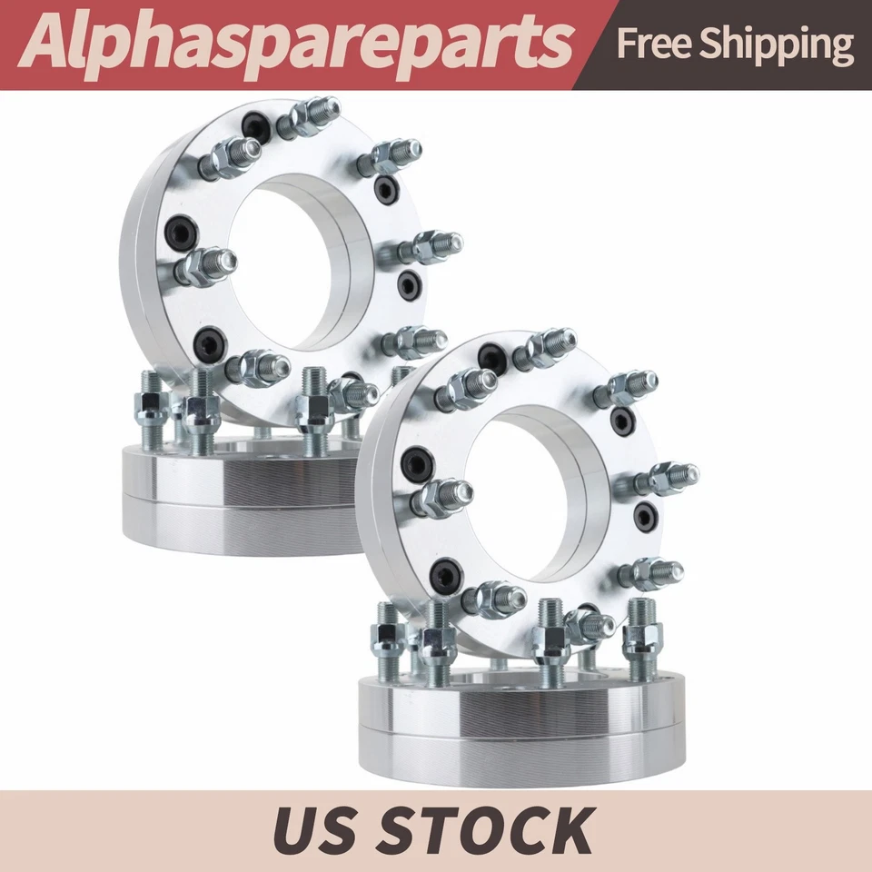 4 Pcs For Chevrolet GMC 6 Lug to 8 Lug 2" 6x5.5 to 8x6.5 Wheel Adapters 14x1.5 - Изображение 1 из 4