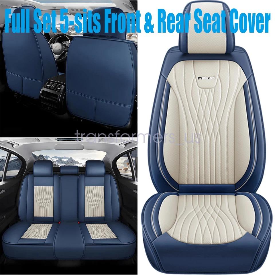 For Mercedes Benz E300 E350 E550 Full Front & Rear Protector Cushions Blue&White - Изображение 1 из 4