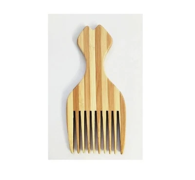 Personalizar Logo-Bambú Tenedor Peine Pick Peine Afro Barba Peine Cepillo de Dientes Anchos Foto 1 de 4