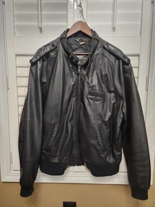 Members Only Vintage Leather Jacket Mens Size 46 Mens 80's Rare - Picture 1 of 24