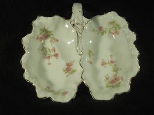 Beautiful Bavarian Candy/Relish Divided Dish with handle - Picture 1 of 9