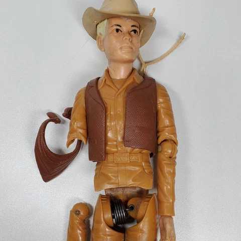 Vintage 1965 Jay West 9" Louis Marx Action Figure Doll Johnny West Adventure Cover