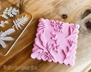 Fiori Prato Primavera Erba Estate - Timbro Imbosser per Biscotti, Torta - Foto 1 di 5