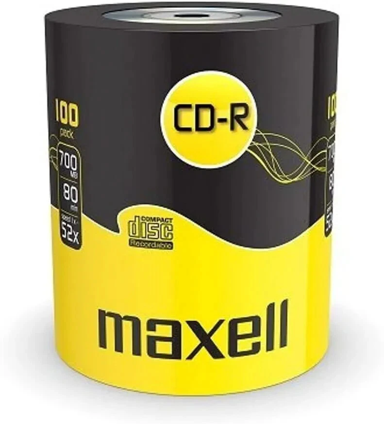 100 Maxell Blank CD-R CD discs 700MB 80m Extra Protection Shrinkwrap 624037 52x - Image 1 of 2