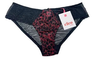 Cleo by Panache ZOE Brief Lingerie Panty 10212 BLack/Ruby Size Small - Picture 1 of 2