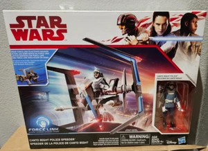 Star Wars Canto Bight Police Speeder y 4 pulgadas Police Figure Force Link - Imagen 1 de 2
