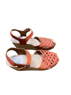 Maguba шведский сабо на танкетке сплетенный оранжевый кожаные туфли - Изображение 1 из 4