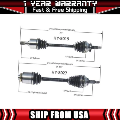 Eje delantero TrakMotive 2 CV para Hyundai Sonata 2002-2005 Foto 1 de 3