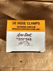 Box Hose Clamp Stainless Steel Worm Gear 1-1/16-2" 10 PC Aero-Seal 200-24S  - Bild 1 von 4