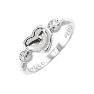 Anello TIFFANY Co. cuore pieno diamante platino misura 4-4,5 (US) 90276107 - Foto 1 di 8