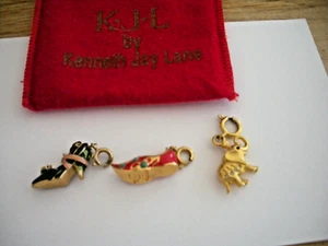 Drei Kenneth J Lane Charms zwei Schuhe + Elefant - Bild 1 von 2