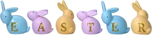 Easter Decorations Indoor Easter Bunny Decor Easter Mantel Decor 6Pcs Bunny Figu - Picture 1 of 14